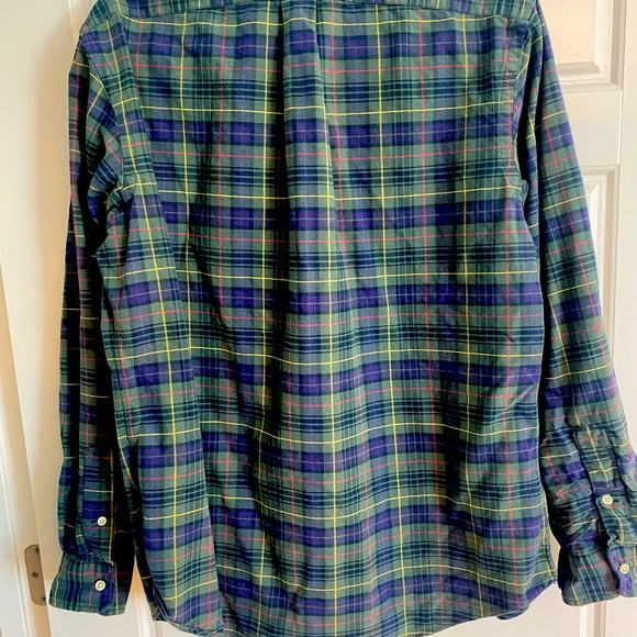 Men’s Ralph Lauren button down, Navy, Green multi color shirt;Custom fit, Large - Picture 4 of 4